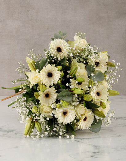 With Sympathy Lilies and Roses Arrangement